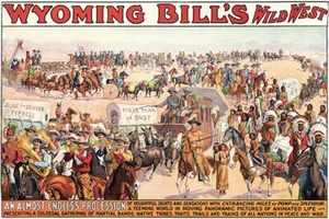 Wyoming Bill's Wild West Show - 1913 - Póster publicitario promocional - Imagen 1 de 1