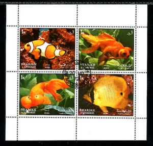 SHARJAH (EAU), MI 1200-1203, 1972 PECES, M/S DE 4, CTO (EAU277K) - Imagen 1 de 1