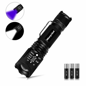 2 in 1 Black Light UV Flashlight with 3 AAA Batteries, Morpilot LED Tactical