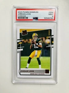 2020 Donruss Jordan Love Canvas Rated Rookie RC #304 PSA 9 MINT - Bild 1 von 2