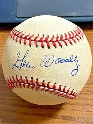 ¡BÉISBOL OAL AUTOGRAFIADO FIRMADO POR GENE WOODLING!  Yankees, Indios, Orioles! Foto 1 de 2