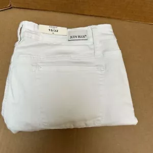 Pantalones de mezclilla Judy Blue nuevos con etiquetas ajustados blancos sin desgastes talla 15/32 estilo #8460 - Imagen 1 de 5