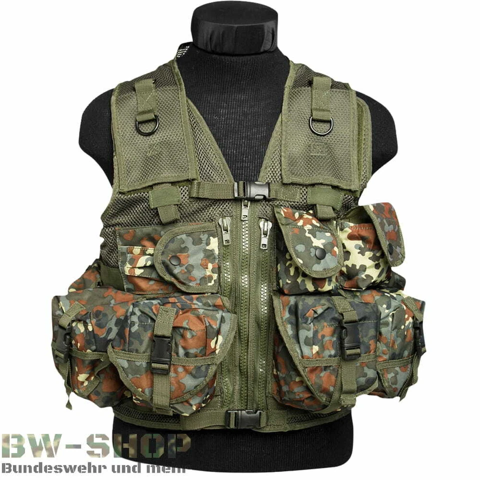 BUNDESWEHR TACTICAL EINSATZWESTE FLECKTARN BW TAKTISCHE WESTE ARMY PAINTBALL - Bild 1 von 1