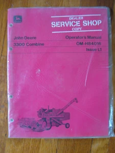 3300 John Deere Combine Operadores Manual ORIGINAL NUEVO STOCK ANTIGUO L1 - Imagen 1 de 2