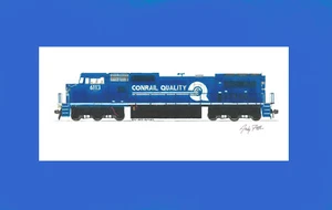 Stampa opaca Conrail C40-8W #6113 11"x17" firmata Andy Fletcher - Foto 1 di 1