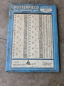 RARE BUTTERFIELD TOOL DERBY LINE, VERMONT HARDWARE STORE TIN - Picture 1 of 6