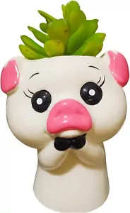 Succulent Pots,Cute Animal Shaped Cartoon Ceramic Succulent Cactus Flower Pot,Pe - Picture 1 of 3