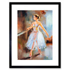 Ballet Dancing Barre Painting Framed Wall Art Print 9X7 In
