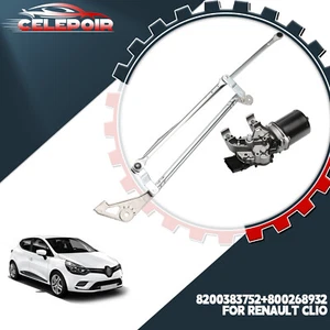 OEM Front Windscreen Window Wiper Motor And Linkage Rods Renault Clio 2007-2012 - Imagen 1 de 18