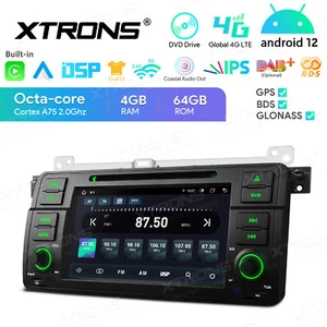 OBD+ 4G Android 14 8-Core CarPlay GPS Stereo DVD Radio DSP WiFi For BMW E46 325i - Picture 1 of 14