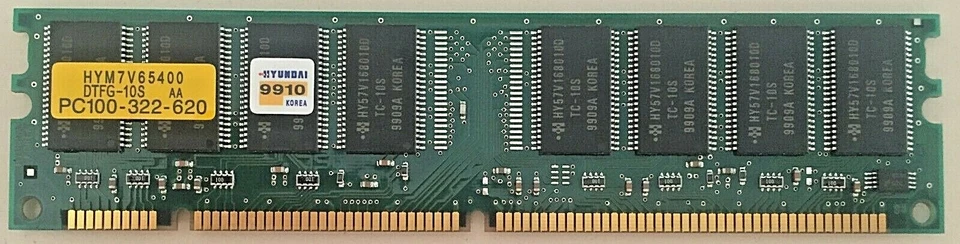 Hyundai HYM7V65400 SDRAM 32MB PC-100 Non ECC 100Mhz RAM Memory - Imagen 1 de 1