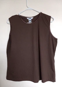 Alia Tank Top Women's Size 1X Brown Sleeveless Stretch Shirt NWOT - Picture 1 of 3