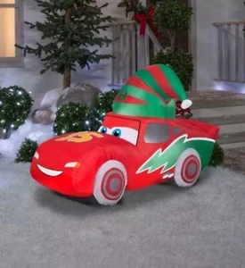 McQueen gonfiabile gonfiabile gonfiabile Gemmy Natale con tappo Disney 3,5 piedi - Foto 1 di 1