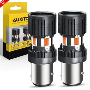 AUXITO 2357/1157 Amarillo Ámbar 8-LED Señal de Giro Frontal Bombillas de Estacionamiento CANBUS - Imagen 1 de 11
