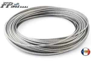 Câble inox A4 Trés Souple 7X19 Neuf Diamètre 3 4 5 6 mm inox 316- A4 - Imagen 1 de 3