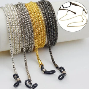 Metal Eyeglass Chain Cord Sunglasses Holder Strap Reading Glasses Lanyard Rope - Picture 1 of 20