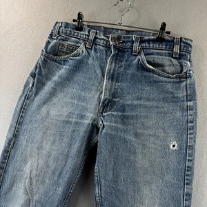 Jeans vintage Levis uomo vestibilità 34x32 505 linguetta arancione dritta anni 80 made in USA - Foto 1 di 24