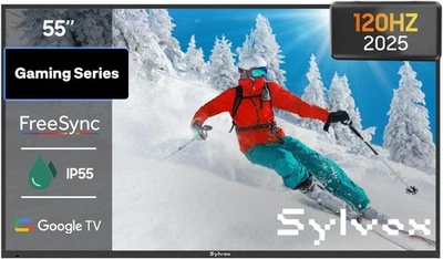 SYLVOX 55" Outdoor TV 4K 120Hz IP55 Smart Waterproof Gaming Series 2025 - Image 1 of 4