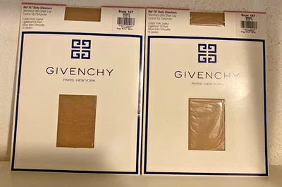 Lote De 2 Pantimedias Givenchy Body Gleamers Bronce Brillante De Colección 1990/Talla B/157 Foto 1 de 2
