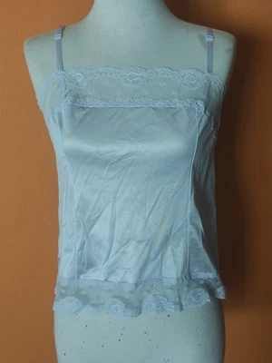 Camisola sin cordones delicada púrpura claro JCPenney vintage años 60/70 con ribete de encaje talla M  Foto 1 de 4