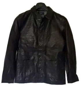 Chaqueta de cuero de piel para niños PAUL SMITH para hombre M negra PVP £1715 - Imagen 1 de 15