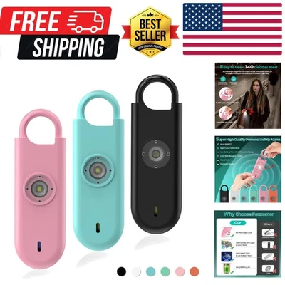 140dB Personal Safety Alarm for Women, 3 Pack Safe Alarm Protection Keychain ... - Image 1 of 4