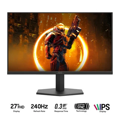 AOC 27G11ZE2 27" FHD 240Hz 0.3ms Fast IPS Gaming Monitor - image 1 of 4