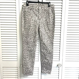 Pantalones al tobillo ajustados grises con estampado de guepardo White House Black Market para mujer talla 6 - Imagen 1 de 11