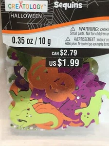 Halloween Sequins Confetti Ghosts Pumpkin Boo .35oz New - Picture 1 of 3