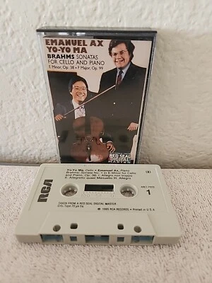 Brahms: Sonatas For Piano & Cello: Yo-Yo Ma Emanuel Ax Cassette - Image 1 of 2