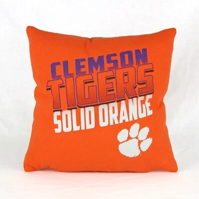 Clemson University Tigers Decorative Pillow 12"x12" - Image 1 of 4