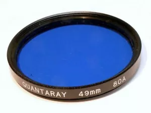 Quantaray 80A 49mm Filter Blue - Picture 1 of 9
