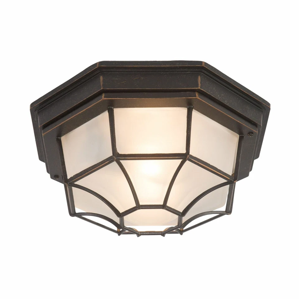 Yosemite Home Decor 3902LIORB Serge 2-light Incandescent Exterior Flush Mount Wi