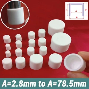 Pipe Tube Plugs End Cover Caps Silicone Rubber Round Blanking 2.8mm-78.5mm White - Picture 1 of 58