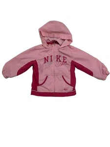 Girls Nike Pink Lined Hooded Jacket Size 4T - Picture 1 of 2