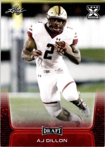 2020 Leaf Draft #16 A.J. Dillon Packers Rookie Card RC