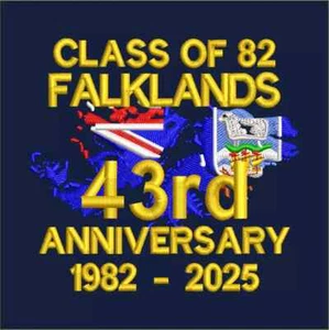 FALKLANDS 2025 ANNIVERSARY EMBROIDERED L/S RUGBY SHIRT, V-NECK SWEATER & FLEECE - Picture 1 of 19