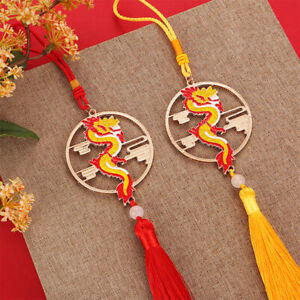 Zodiac Dragon Tassels Pendants Lucky Wealth Mascot Home Car Hanging Ornaments
