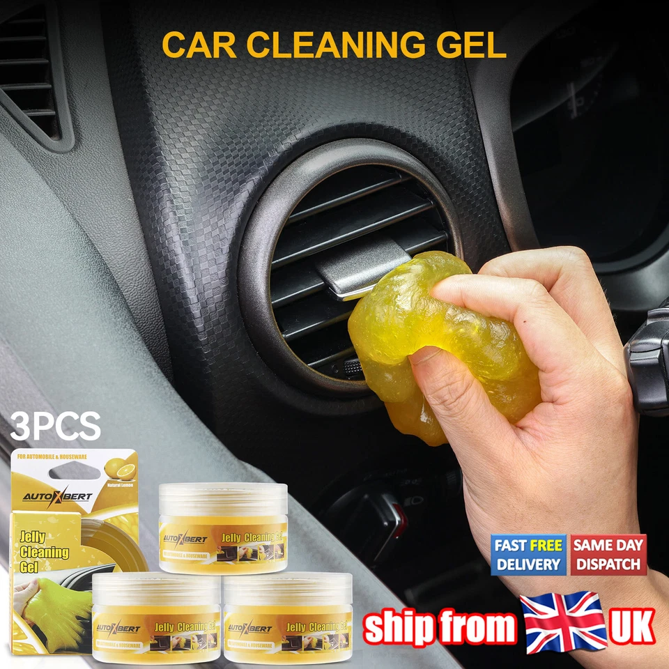 3pc Magic Gel Slime Cleaning Dust Cleaner Home Office Car Laptop Keyboard Phone - Image 1 of 4