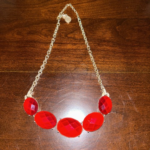 VETEMENTS Collana Dana Buchman G Tone Statement Colore Rosso Sfacciato