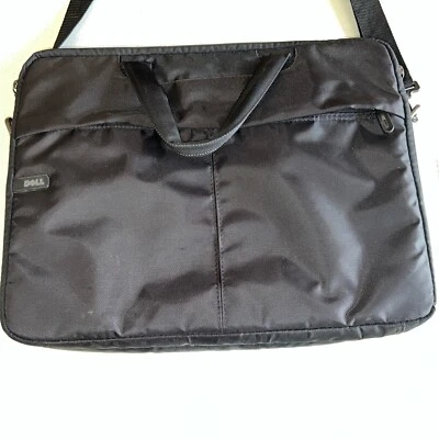 Dell Negro Laptop Doble Cara Cremallera Estuche 17" Computadora Bolsa de Transporte Correa para el Hombro Foto 1 de 4