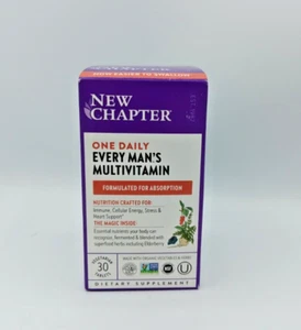 New Chapter Every Man's One Daily Multivitamin 30 Tablets vitaminas hombre - Picture 1 of 2