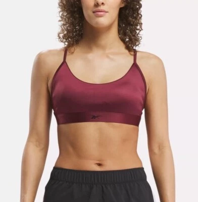 Sujetador Reebok Lux Shine para mujer con tiras clásico granate talla L Foto 1 de 4