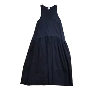 Maxi abito tubino donna G Label Goop Shannon vita bassa 14 blu navy cotone - Foto 1 di 11