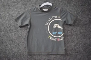 Tommy Bahama Rash Guard Compression Shirt Boys 7 Short Sleeve Sun Protection - Picture 1 of 6
