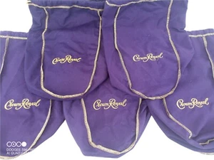 Lot 5 Crown Royal 1.75L Purple / Gold Large Drawstring Bags Crafts 13" x 9" #34 - Picture 1 of 10