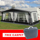 Camptech Kensington DL Air Full Traditional Caravan Awning FREE CARPET INCLUDED