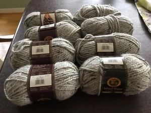 New Lion Brand Wool-Ease Yarn Lot of 8 Grey Marble Cotton Acrylic/Wool/Rayon - Picture 1 of 5