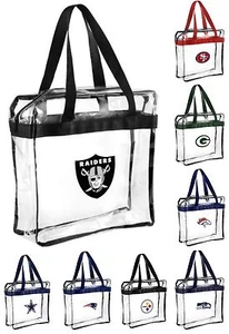 NFL,NBA.MLB Team Clear Zipper Messenger Tote Bag (Stadium Security approved ) - Picture 1 of 32