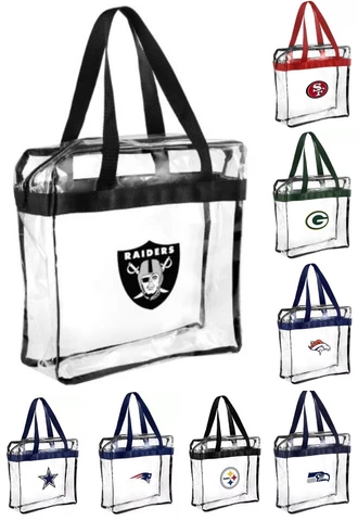 NFL,NBA.MLB Team Clear Zipper Messenger Tote Bag (Stadium Security approved ) Cover